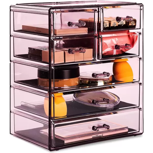 imageSorbus Cosmetics Makeup and Jewelry Big Storage Case Display  Stylish Vanity Bathroom CasePurple