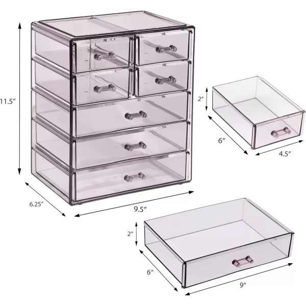 imageSorbus Cosmetics Makeup and Jewelry Big Storage Case Display  Stylish Vanity Bathroom CasePurple