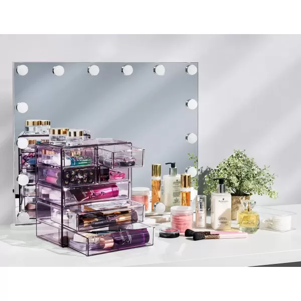imageSorbus Cosmetics Makeup and Jewelry Big Storage Case Display  Stylish Vanity Bathroom CasePurple