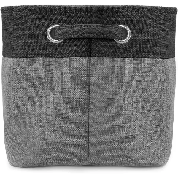 imageSorbus Fabric Storage Cubes 15 Inch Big Sturdy Collapsible Canvas Storage Bins with Dual Handles Foldable Closet Cubes Decorative Storage Baskets for Shelves  Home ampamp Office Use 3 Pack GreyTanBlack