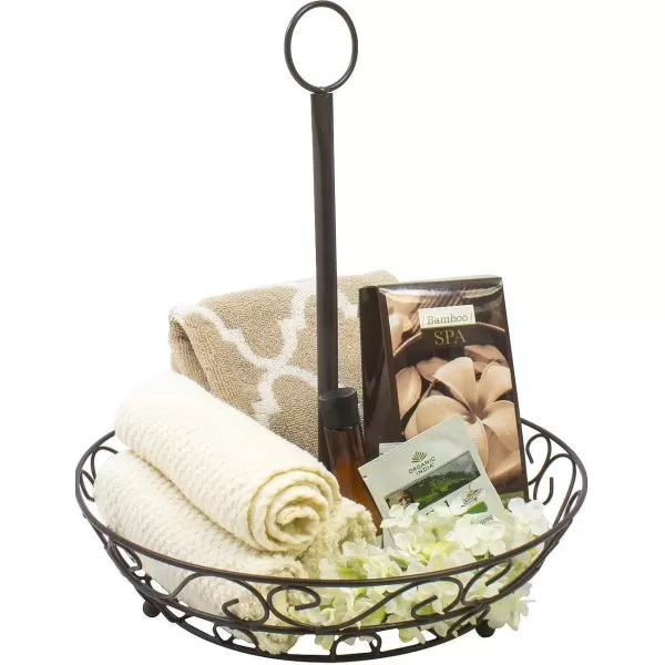 imageSorbus Fruit Basket for Kitchen  2Tier Countertop Fruit Holder ampamp Decorative Bowl Stand  Perfect for Fruit Vegetables Produce ampamp SnacksBronze