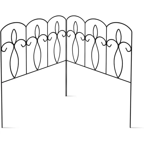 imageSorbus Garden Fence 10ft Decorative Patio Fencing for Yard Garden Edging Border Gate Animal Barrier Set of 5 Panels