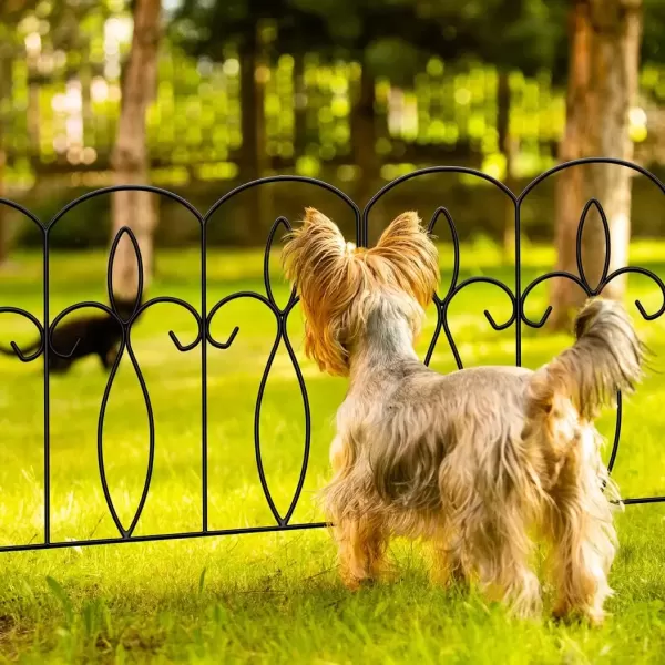 imageSorbus Garden Fence 10ft Decorative Patio Fencing for Yard Garden Edging Border Gate Animal Barrier Set of 5 Panels