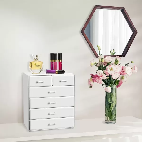 imageSorbus Large Makeup Organizer  Stackable Jewelry ampamp Makeup Organizer For Vanity Bathroom Storage Dresser  12 Drawers Cosmetic Beauty Organizers and Storage with Lipstick Makeup Brush HolderWhite
