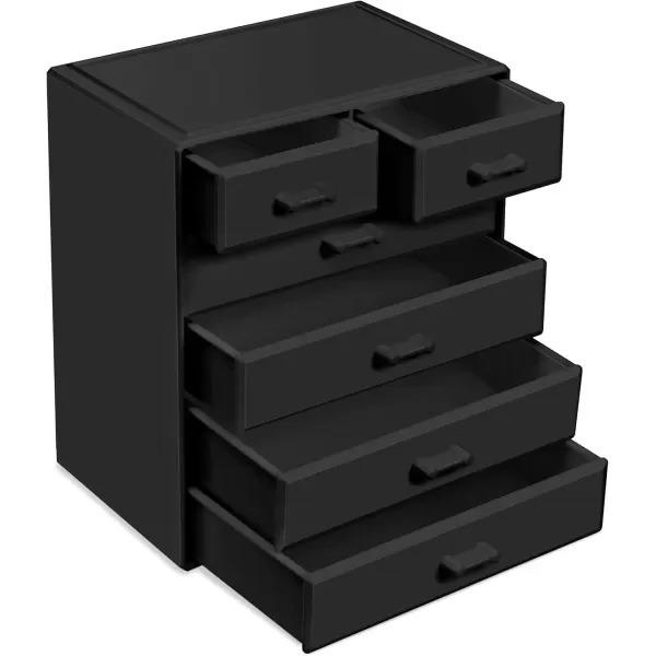 imageSorbus Large Makeup Organizer  Stackable Jewelry ampamp Makeup Organizer For Vanity Bathroom Storage Dresser  12 Drawers Cosmetic Beauty Organizers and Storage with Lipstick Makeup Brush HolderBlack