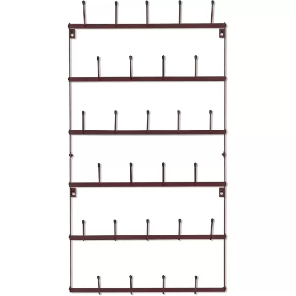 imageSorbus Mug Rack for Wall  Large Rustic Coffee Mug Holder Wall Mount with 27 Hooks Coffee Cup Display Rack 6Tier Metal Mug Organizer for Home Kitchen ampamp Bar Coffee Station Dining RoomBrown