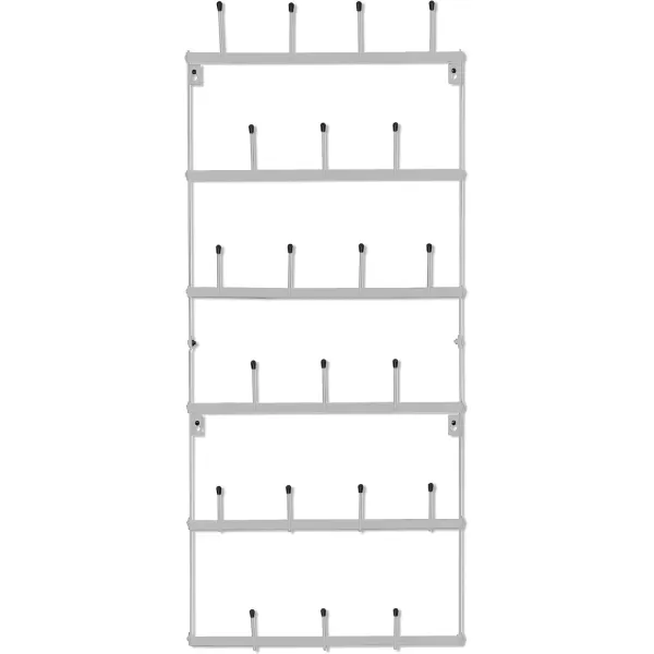 imageSorbus Mug Rack for Wall  Large Rustic Coffee Mug Holder Wall Mount with 27 Hooks Coffee Cup Display Rack 6Tier Metal Mug Organizer for Home Kitchen ampamp Bar Coffee Station Dining RoomSilver