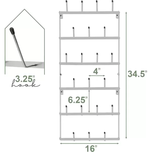 imageSorbus Mug Rack for Wall  Large Rustic Coffee Mug Holder Wall Mount with 27 Hooks Coffee Cup Display Rack 6Tier Metal Mug Organizer for Home Kitchen ampamp Bar Coffee Station Dining RoomSilver