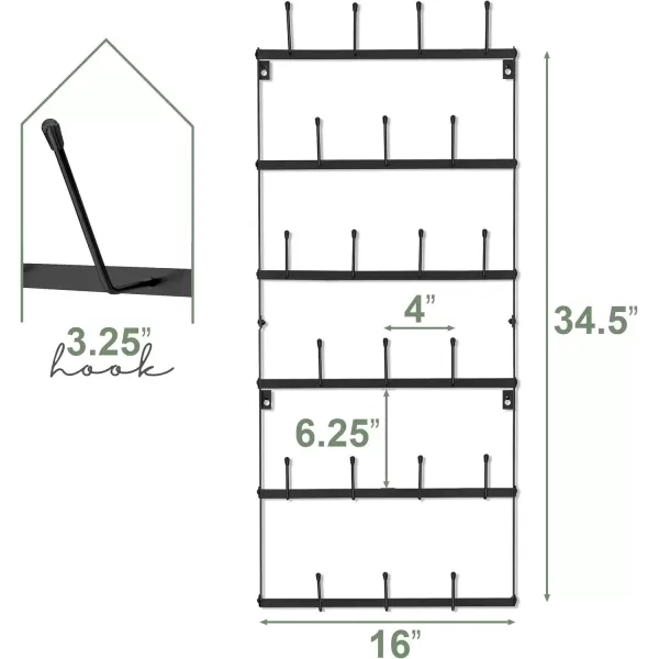imageSorbus Mug Rack for Wall  Large Rustic Coffee Mug Holder Wall Mount with 27 Hooks Coffee Cup Display Rack 6Tier Metal Mug Organizer for Home Kitchen ampamp Bar Coffee Station Dining RoomBlack