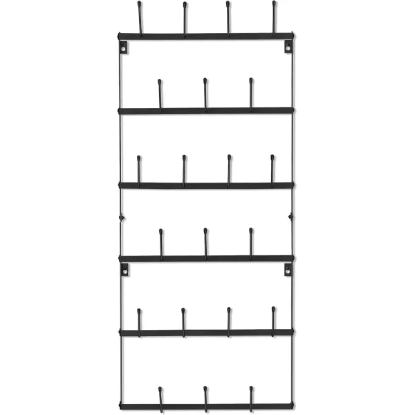 imageSorbus Mug Rack for Wall  Large Rustic Coffee Mug Holder Wall Mount with 27 Hooks Coffee Cup Display Rack 6Tier Metal Mug Organizer for Home Kitchen ampamp Bar Coffee Station Dining RoomBlack