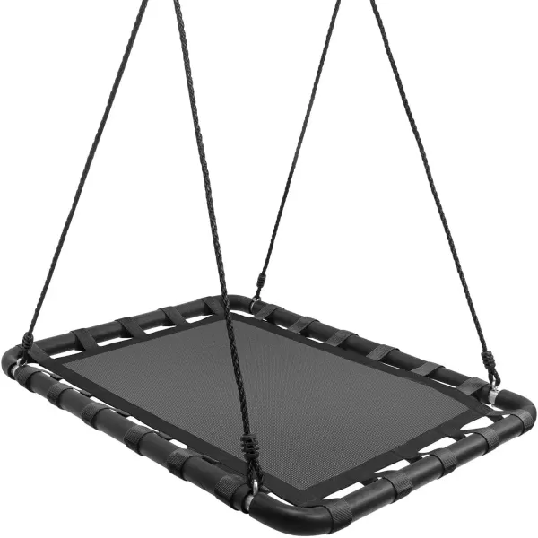 imageSorbus Outdoor Platform Swing for Kids  Rectangular Mat Swing for Tree Swing Set Playground  Accessories Included 40 x 30 Rectangle Black