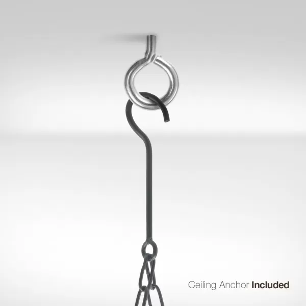 imageSorbus Pot and Pan Rack for Ceiling with Hooks  Decorative Oval Mounted Storage Rack  MultiPurpose Organizer for Home Restaurant Kitchen Cookware Utensils Books Household RusticBlack