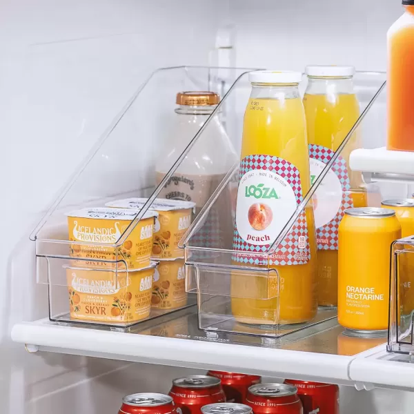 imageSorbus Roll Out Bottle Organization Bins  Pantry Under Sink Organizer with Wheels ampamp Handles Clear Plastic Organizing Containers for Bottles ampamp Cleaning Supplies  Kitchen Cabinet Laundry Room StorageSlant