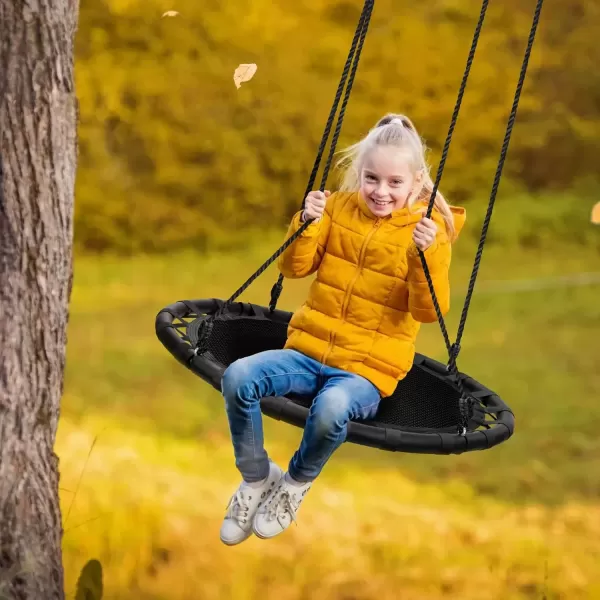 imageSorbus Saucer Tree Swing  Kids Outdoor Disc Round Swing  24quot Heavy Duty 220lbs Seat  Easy Install Flying Saucer Web Circle Swing  Perfect for Gift Playground Backyard IndoorOutdoor Tire Swing40