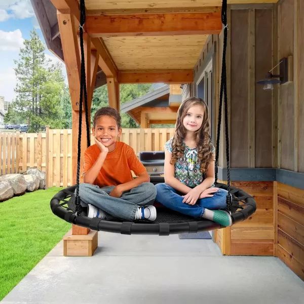 imageSorbus Saucer Tree Swing  Kids Outdoor Disc Round Swing  24quot Heavy Duty 220lbs Seat  Easy Install Flying Saucer Web Circle Swing  Perfect for Gift Playground Backyard IndoorOutdoor Tire Swing40