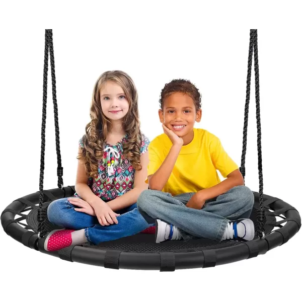 imageSorbus Saucer Tree Swing  Kids Outdoor Disc Round Swing  24quot Heavy Duty 220lbs Seat  Easy Install Flying Saucer Web Circle Swing  Perfect for Gift Playground Backyard IndoorOutdoor Tire Swing40