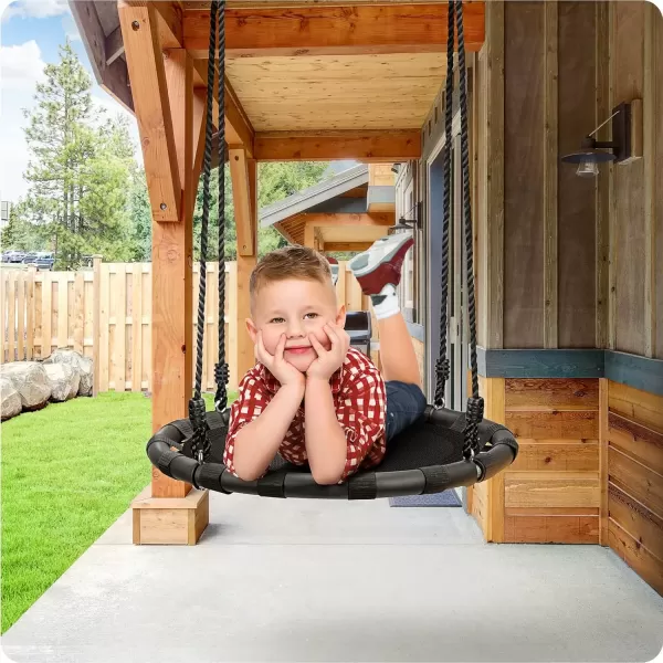 imageSorbus Saucer Tree Swing  Kids Outdoor Disc Round Swing  24quot Heavy Duty 220lbs Seat  Easy Install Flying Saucer Web Circle Swing  Perfect for Gift Playground Backyard IndoorOutdoor Tire Swing24 Inch
