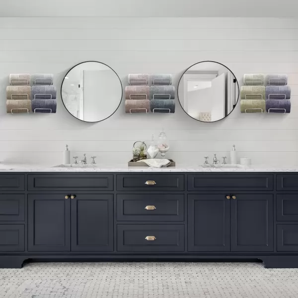 imageSorbus Towel Holder for Bathroom Wall  12 Level Wall Mounted Towel Rack Shelves for Rolled Bath Towels Washcloths Linen  Hanging Towel Racks for Bathroom Spa Salon Towel Storage OrganizerSilver