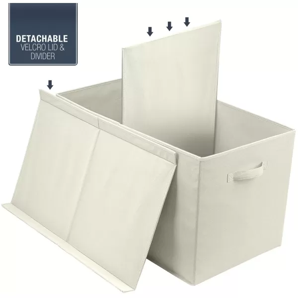 imageSorbus Toy Chest with FlipTop Lid Kids Collapsible Storage for Nursery Playroom Closet Home Organization Large GrayBeige