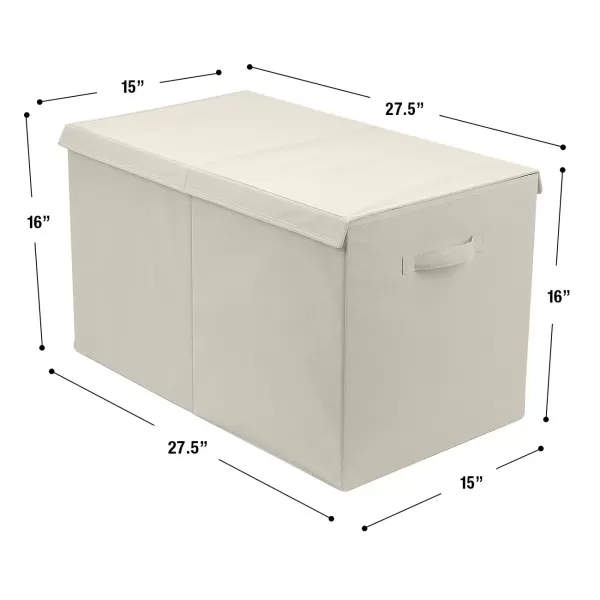 imageSorbus Toy Chest with FlipTop Lid Kids Collapsible Storage for Nursery Playroom Closet Home Organization Large GrayBeige