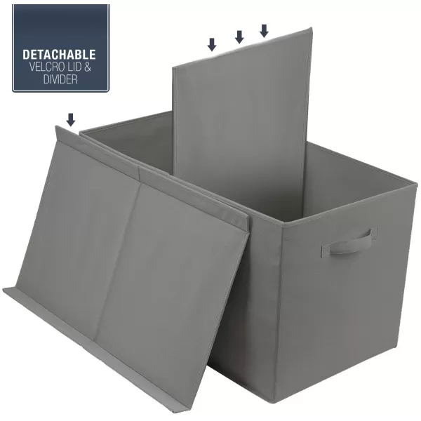imageSorbus Toy Chest with FlipTop Lid Kids Collapsible Storage for Nursery Playroom Closet Home Organization Large GrayGray
