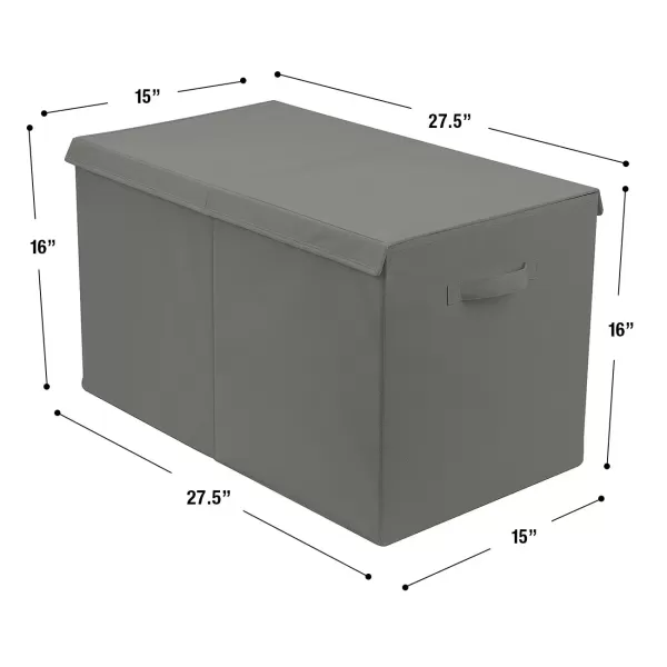 imageSorbus Toy Chest with FlipTop Lid Kids Collapsible Storage for Nursery Playroom Closet Home Organization Large GrayGray