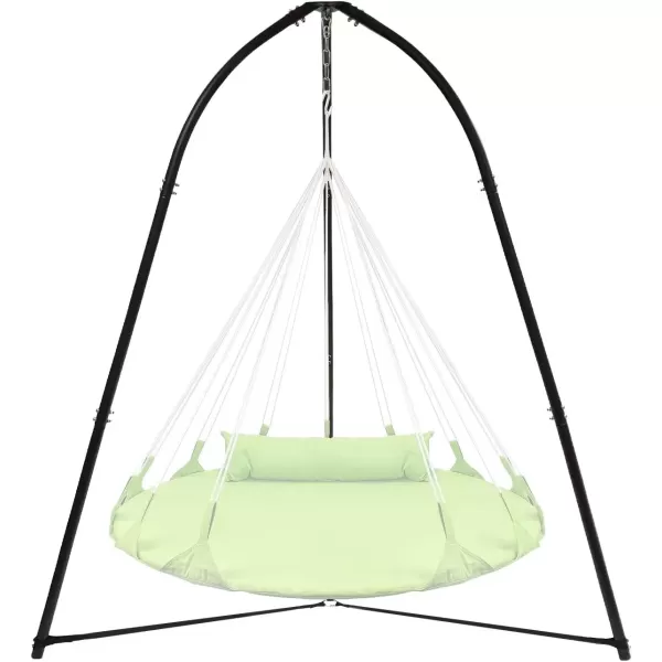 imageSorbus Tripod Hanging Chair Stand  330 lbs Capacity Heavy Duty Steel Sensory Swing Weather ampamp Rust Resistant  Adjustable Portable Hammock Stand for Lounger Saucer Air Porch IndoorOutdoor PatioBlack