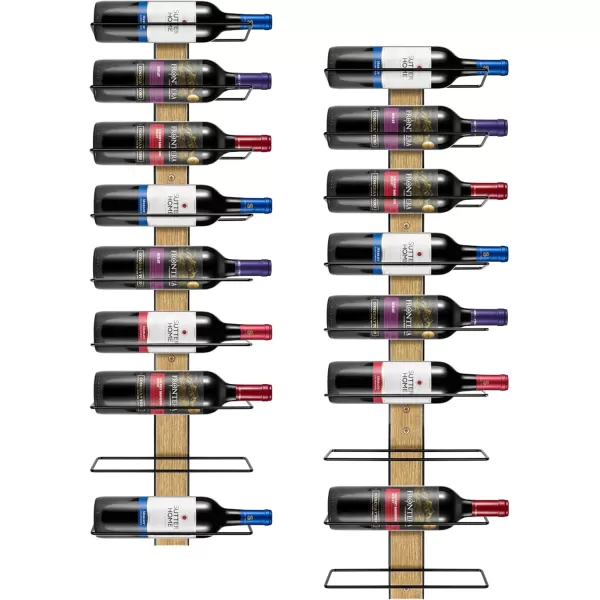 imageSorbus Wall Mounted Wine Glass Stemware Rack Set  Wire ampamp Wood Wine Rack Wall Mounted for Wine Glasses Champagne Glasses and Drinkware  Complete Your Home Bar ampamp Kitchen StorageMahogany