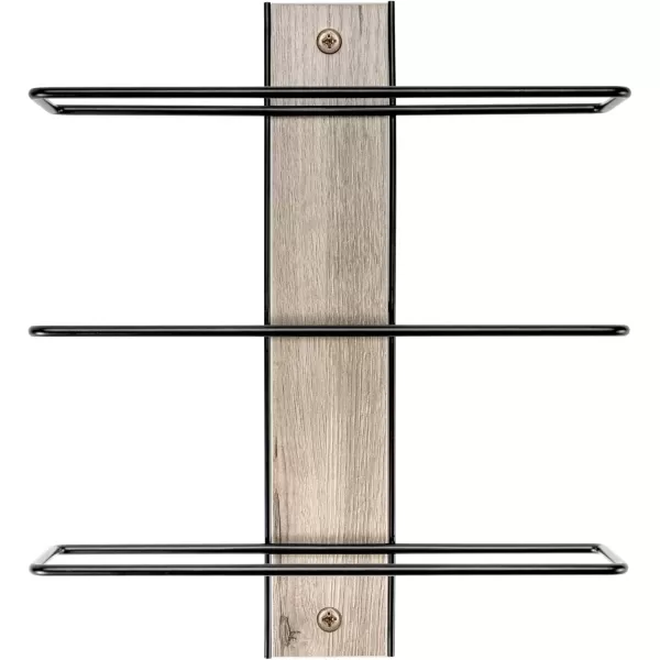 imageSorbus Wall Mounted Wine Glass Stemware Rack Set  Wire ampamp Wood Wine Rack Wall Mounted for Wine Glasses Champagne Glasses and Drinkware  Complete Your Home Bar ampamp Kitchen StorageGrey