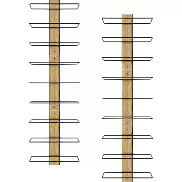 imageSorbus Wall Mounted Wine Glass Stemware Rack Set  Wire ampamp Wood Wine Rack Wall Mounted for Wine Glasses Champagne Glasses and Drinkware  Complete Your Home Bar ampamp Kitchen StorageMahogany
