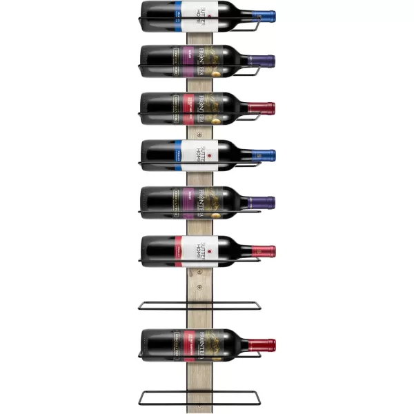 imageSorbus Wall Mounted Wine Glass Stemware Rack Set  Wire ampamp Wood Wine Rack Wall Mounted for Wine Glasses Champagne Glasses and Drinkware  Complete Your Home Bar ampamp Kitchen StorageGrey