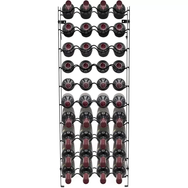 imageSorbus Wine Rack Freestanding Floor  Wine Bottle Holder Holds 40 Bottles of Wine  40 Bottle Capacity Wine Storage for Any Bar Wine Cellar Kitchen Dining Room40 Bottles
