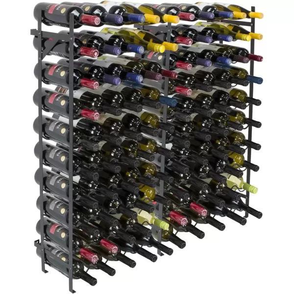 imageSorbus Wine Rack Freestanding Floor  Wine Bottle Holder Holds 40 Bottles of Wine  40 Bottle Capacity Wine Storage for Any Bar Wine Cellar Kitchen Dining Room100 Bottles