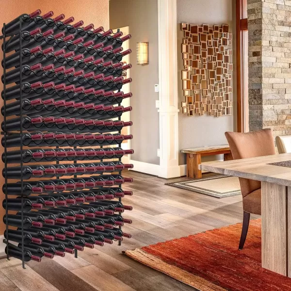 imageSorbus Wine Rack Freestanding Floor  Wine Bottle Holder Holds 75 Bottles of Wine  75 Bottle Capacity Wine Storage for Any Bar Wine Cellar Kitchen Dining Room150 Bottles