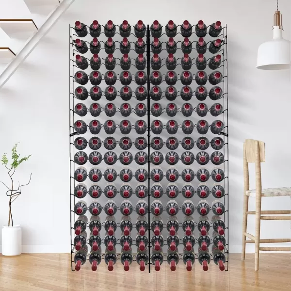 imageSorbus Wine Rack Freestanding Floor  Wine Bottle Holder Holds 75 Bottles of Wine  75 Bottle Capacity Wine Storage for Any Bar Wine Cellar Kitchen Dining Room150 Bottles
