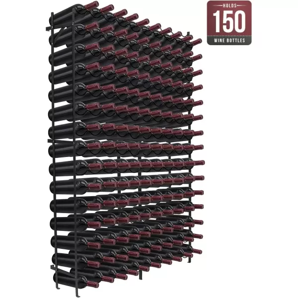 imageSorbus Wine Rack Freestanding Floor  Wine Bottle Holder Holds 75 Bottles of Wine  75 Bottle Capacity Wine Storage for Any Bar Wine Cellar Kitchen Dining Room150 Bottles