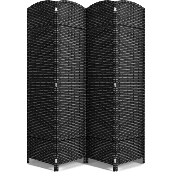 imageSorbus 4 Panel Room Divider 6 ft Tall  Privacy Screen Extra Wide Double Hinged Panels Mesh HandWoven Design Partition Room Dividers and Folding Privacy Screens Wall Divider for Room SeparationGrey White