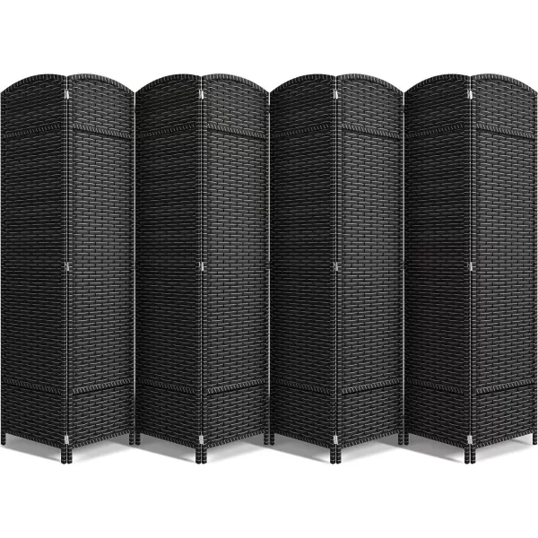 imageSorbus 4 Panel Room Divider 6 ft Tall  Privacy Screen Extra Wide Double Hinged Panels Mesh HandWoven Design Partition Room Dividers and Folding Privacy Screens Wall Divider for Room SeparationGrey White