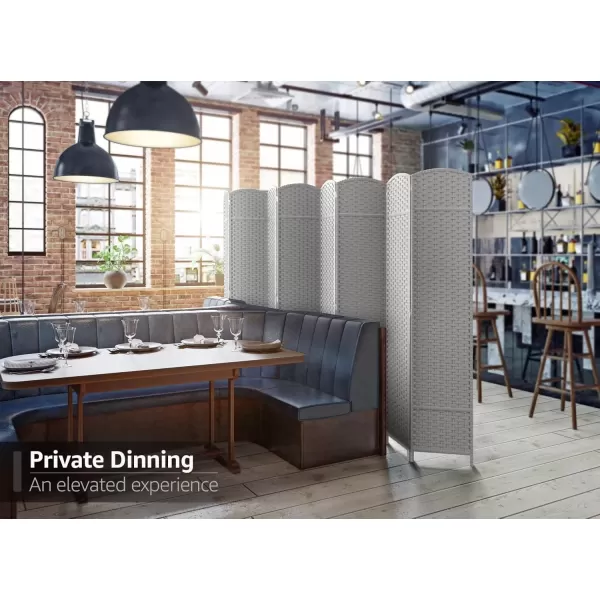 imageSorbus 4 Panel Room Divider 6 ft Tall  Privacy Screen Extra Wide Double Hinged Panels Mesh HandWoven Design Partition Room Dividers and Folding Privacy Screens Wall Divider for Room SeparationWhite