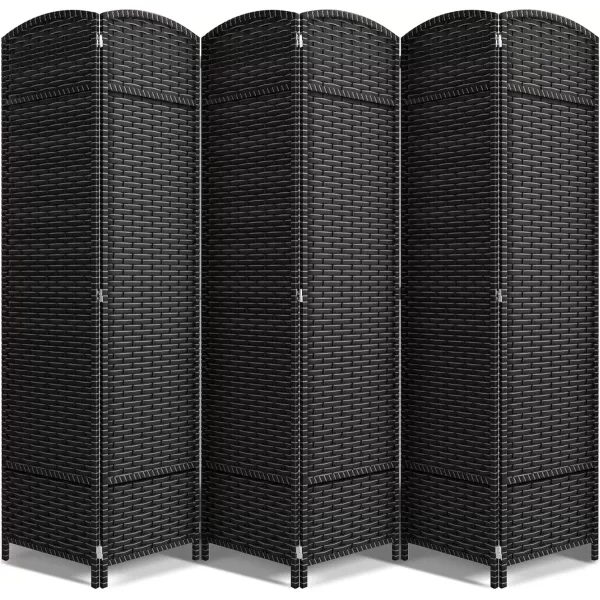 imageSorbus 6 Panel Room Divider 6 ft Tall  Privacy Screen Extra Wide Double Hinged Panels Mesh HandWoven Design Partition Room Dividers and Folding Privacy Screens Wall Divider for Room SeparationGrey White