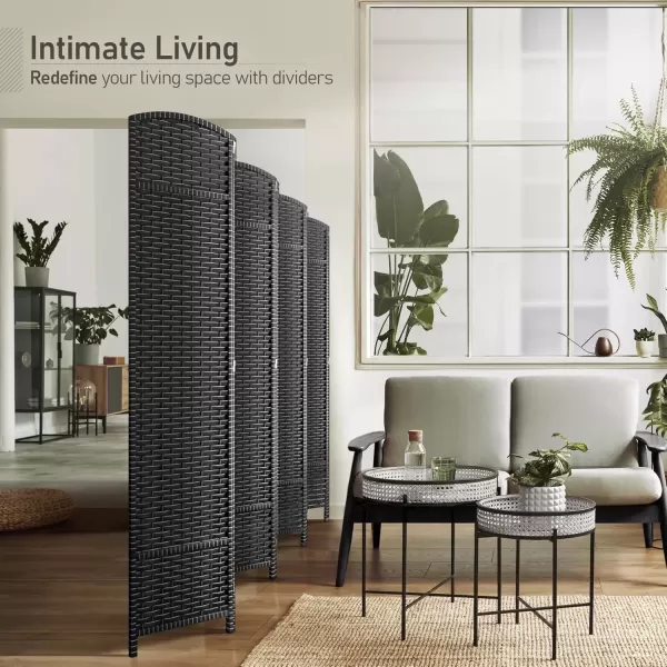 imageSorbus 6 Panel Room Divider 6 ft Tall  Privacy Screen Extra Wide Double Hinged Panels Mesh HandWoven Design Partition Room Dividers and Folding Privacy Screens Wall Divider for Room SeparationGrey White