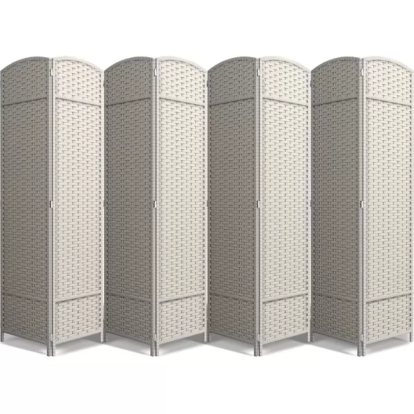 imageSorbus 6 Panel Room Divider 6 ft Tall  Privacy Screen Extra Wide Double Hinged Panels Mesh HandWoven Design Partition Room Dividers and Folding Privacy Screens Wall Divider for Room SeparationBeige