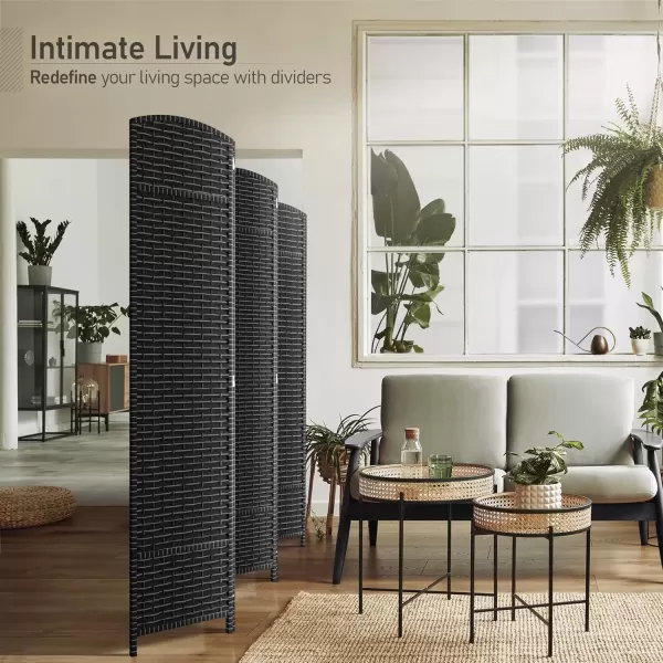 imageSorbus 6 Panel Room Divider 6 ft Tall  Privacy Screen Extra Wide Double Hinged Panels Mesh HandWoven Design Partition Room Dividers and Folding Privacy Screens Wall Divider for Room SeparationGrey White