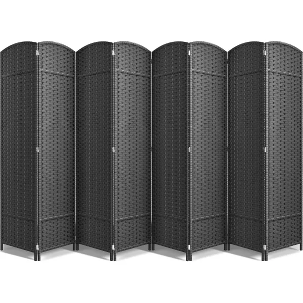 imageSorbus 6 Panel Room Divider 6 ft Tall  Privacy Screen Extra Wide Double Hinged Panels Mesh HandWoven Design Partition Room Dividers and Folding Privacy Screens Wall Divider for Room SeparationGrey