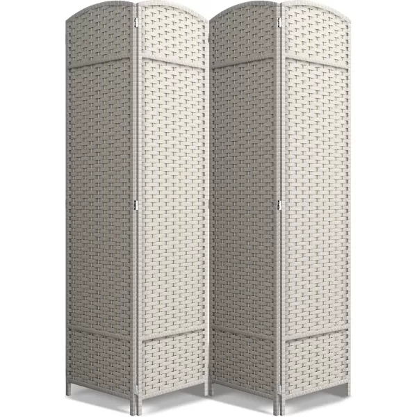 imageSorbus 6 Panel Room Divider 6 ft Tall  Privacy Screen Extra Wide Double Hinged Panels Mesh HandWoven Design Partition Room Dividers and Folding Privacy Screens Wall Divider for Room SeparationBeige