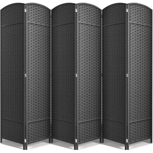 imageSorbus 6 Panel Room Divider 6 ft Tall  Privacy Screen Extra Wide Double Hinged Panels Mesh HandWoven Design Partition Room Dividers and Folding Privacy Screens Wall Divider for Room SeparationGrey