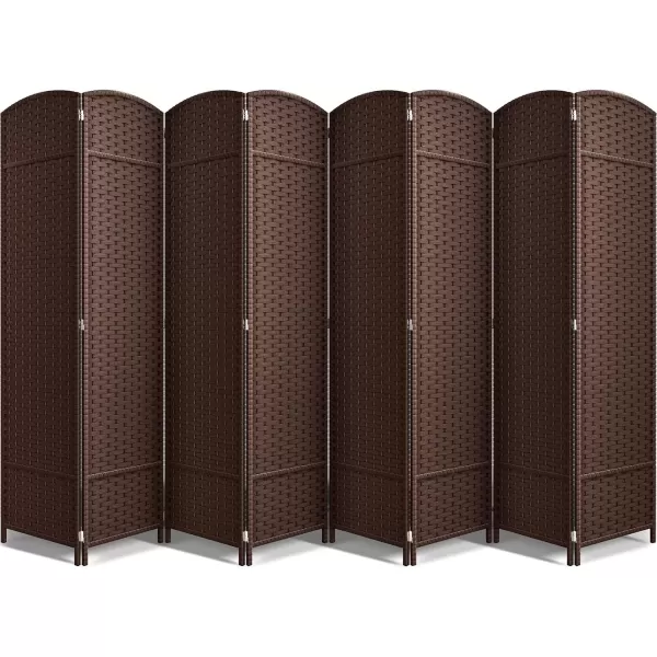 imageSorbus 6 Panel Room Divider 6 ft Tall  Privacy Screen Extra Wide Double Hinged Panels Mesh HandWoven Design Partition Room Dividers and Folding Privacy Screens Wall Divider for Room SeparationChocolate