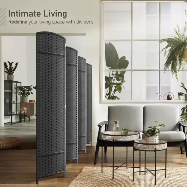 imageSorbus 6 Panel Room Divider 6 ft Tall  Privacy Screen Extra Wide Double Hinged Panels Mesh HandWoven Design Partition Room Dividers and Folding Privacy Screens Wall Divider for Room SeparationGrey