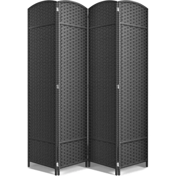 imageSorbus 6 Panel Room Divider 6 ft Tall  Privacy Screen Extra Wide Double Hinged Panels Mesh HandWoven Design Partition Room Dividers and Folding Privacy Screens Wall Divider for Room SeparationGrey
