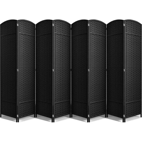 imageSorbus 6 Panel Room Divider 6 ft Tall  Privacy Screen Extra Wide Double Hinged Panels Mesh HandWoven Design Partition Room Dividers and Folding Privacy Screens Wall Divider for Room SeparationBlack